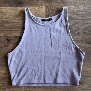 Talula Cropped Tank Sleeveless Top in Mauve
